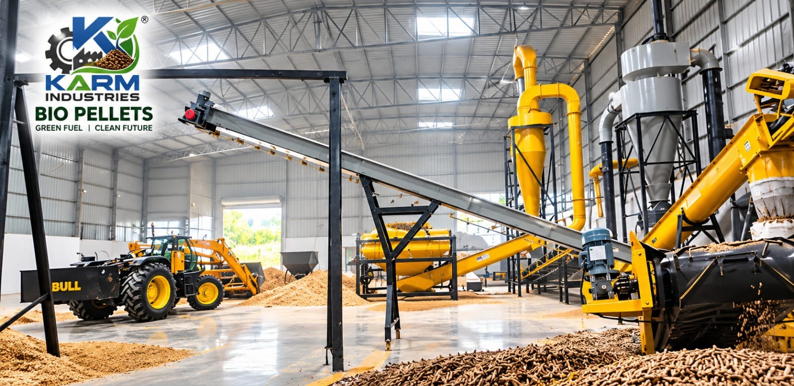 KARM INDUSTRIES bio pellet manufacturing plant in Katni